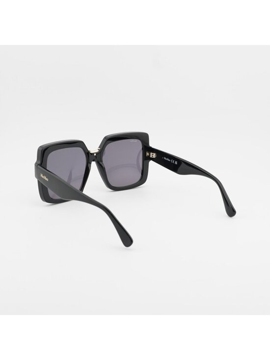 Max Mara ERNEST MM0088 01A Sunglasses Black Square Frame, Smoke Lenses main image 4